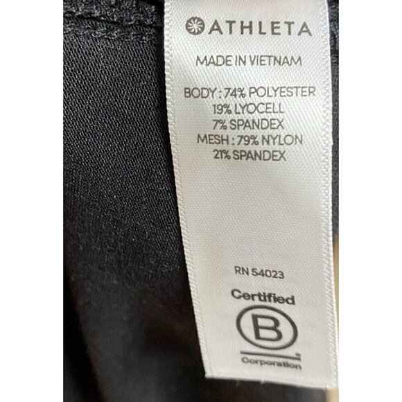 NWT Athleta Essence Mesh Tank Black Size Large Side Tie Detail - Picture 9 of 9